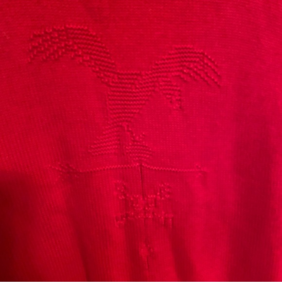 Vintage eagle weathervane knit cotton sweater medium. Farm patriotic - Picture 1 of 3